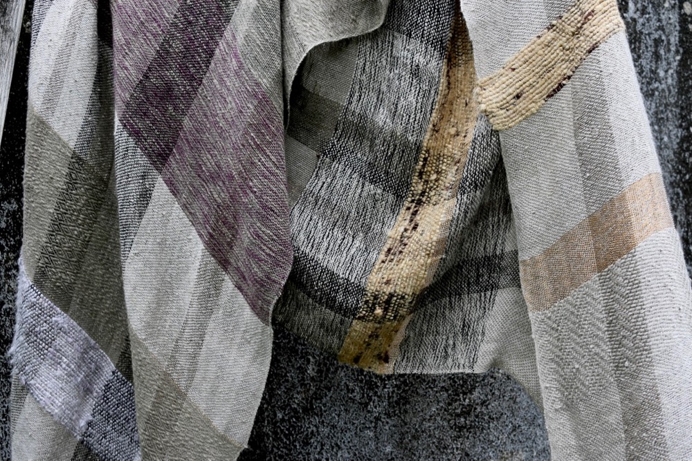 Linen Blanket with Eucalyptus and Silks