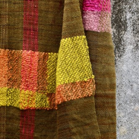 Throw with Hand Dyed Wools