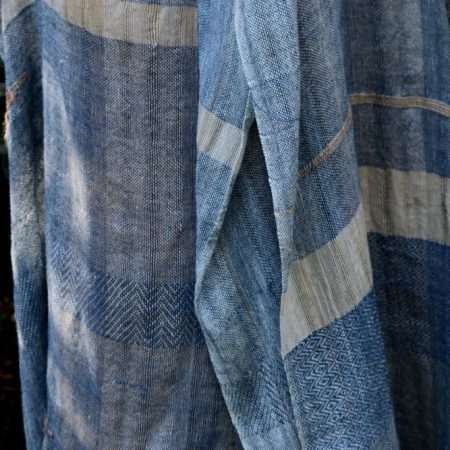 Silk Wrap with Indigo